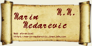 Marin Medarević vizit kartica